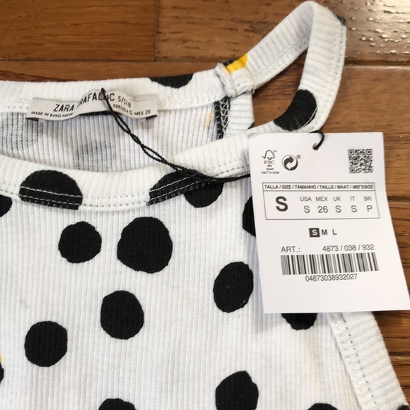 NEVER WORN Zara Polka Dot Bodysuit Tank - Picture 3 of 5